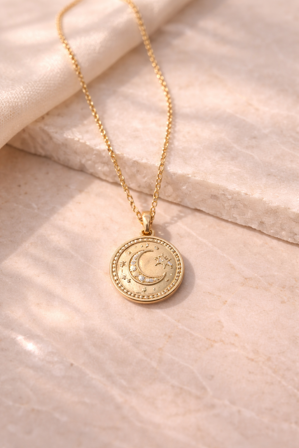 Celeste Coin Pendant Necklace
